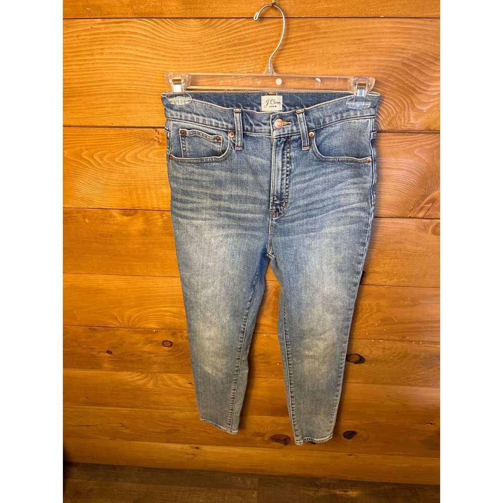 J. Crew Denim Womens Jeans‎ Size 28 High Rise Fair Trade Light Wash Ankle Blue